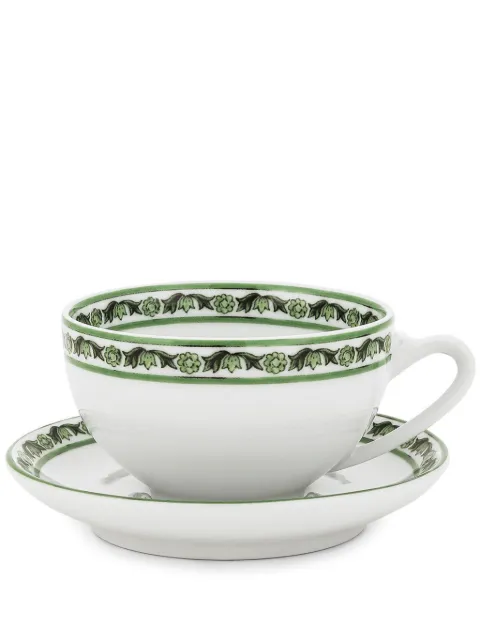 Dolce & Gabbana Maiolica-trim teacups (set of two) White TC0S13TCALIUV028