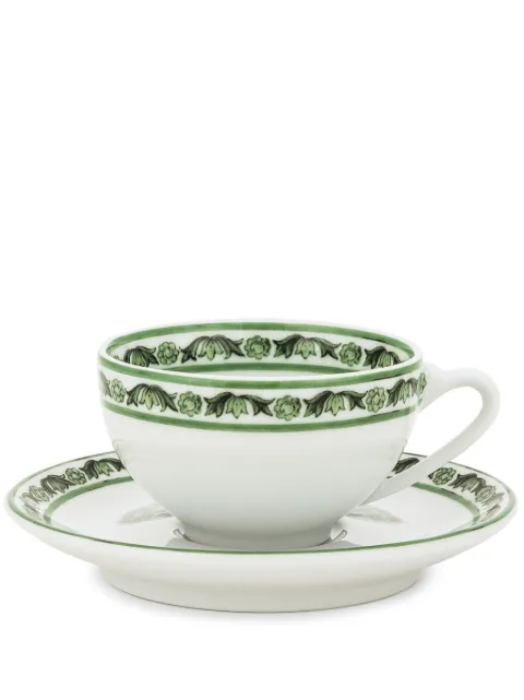 Dolce & Gabbana Maiolica-trim expresso cups (set of two) White TC0S12TCALIUV028