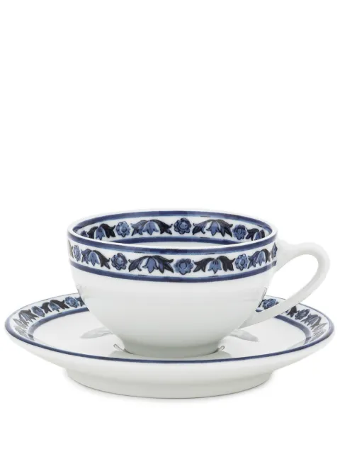 Dolce & Gabbana Mediterraneo-trim expresso cups (set of two) White TC0S12TCALIUB028