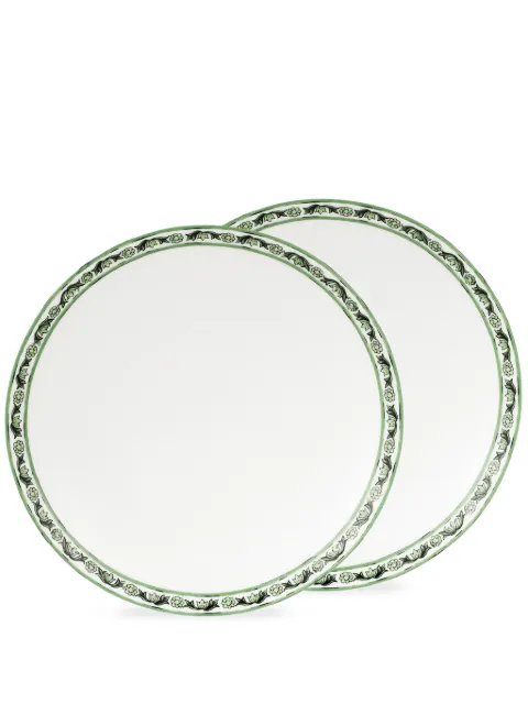 Dolce & Gabbana Maiolica-trim dessert plates (set of two) White TC0S03TCALIUV028