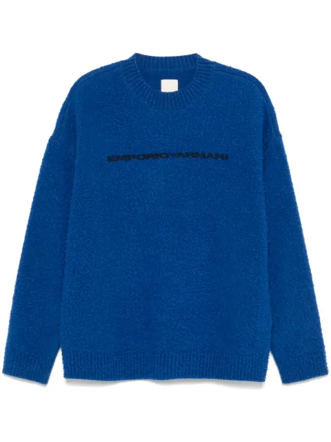 Emporio Armani logo-print sweater Blue 6D1MZ31MH4Z