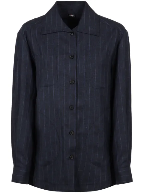 Kiton pinstripe shirt Blue D50429