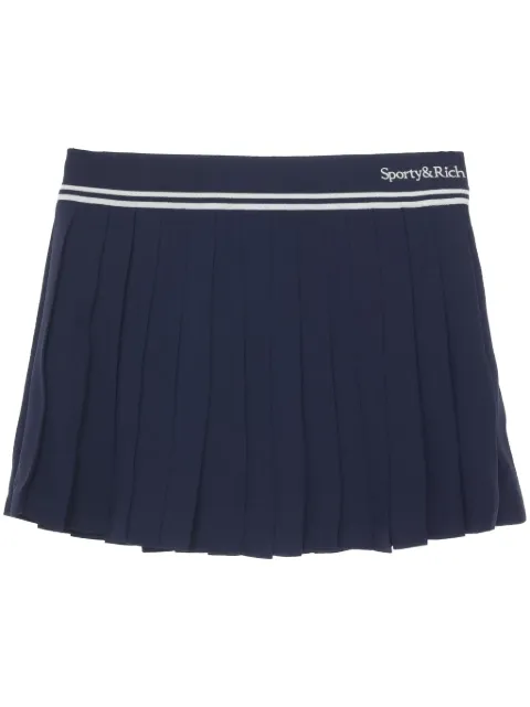 Sporty & Rich logo pleated skirt Blue SK012S409SN