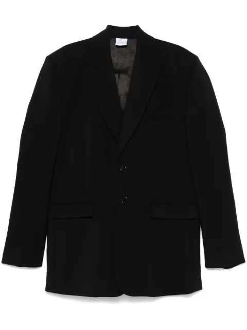 VETEMENTS logo-embroidered blazer Black UA65JA710B