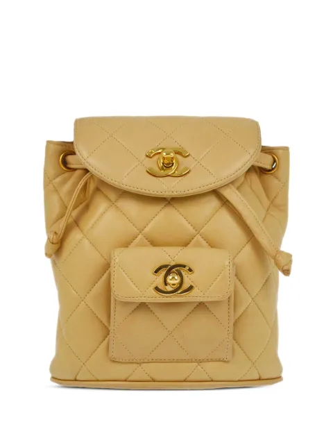 CHANEL Pre-Owned 1992 small Duma backpack Neutrals 2918771