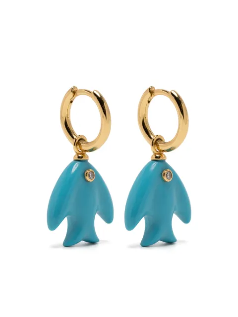 Eshvi fish earrings Blue 001109