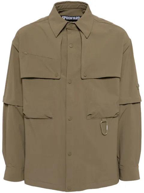 Spoonyard detachable-sleeve shirt Brown SH033BROWN