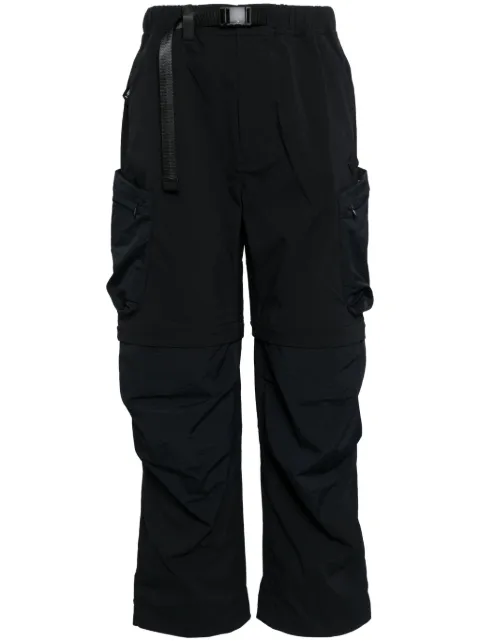 Spoonyard belted tapered cargo trousers Black PT048BLACK