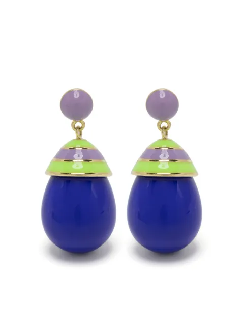 Eshvi mini striped drop earrings Purple 21146XEBYSH6