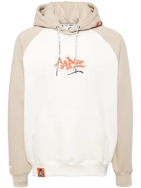AAPE BY *A BATHING APE® logo-patch hoodie Neutrals ASWB355XXN