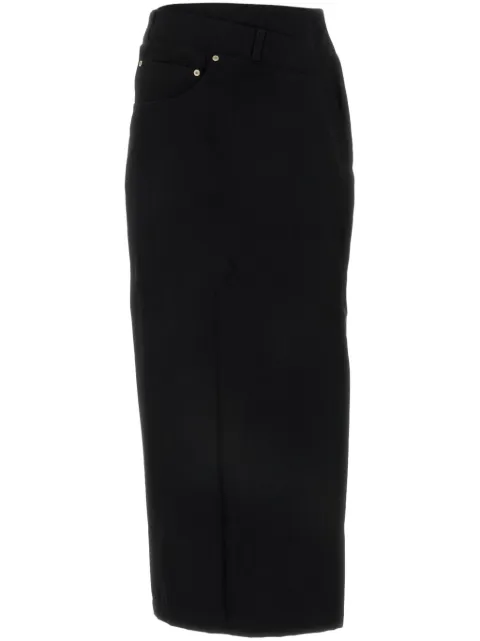 LOEWE deconstructed-design midi skirt Black S359Y1EX08
