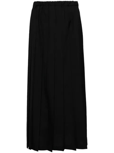 Junya Watanabe elasticated waistband pleated skirt Black JNS0170512A