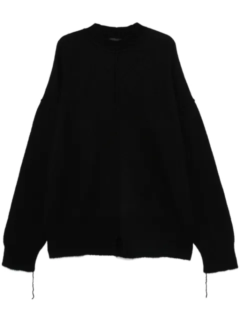 Andrea Ya'aqov knitted crew-neck sweater Black 24MMAG51