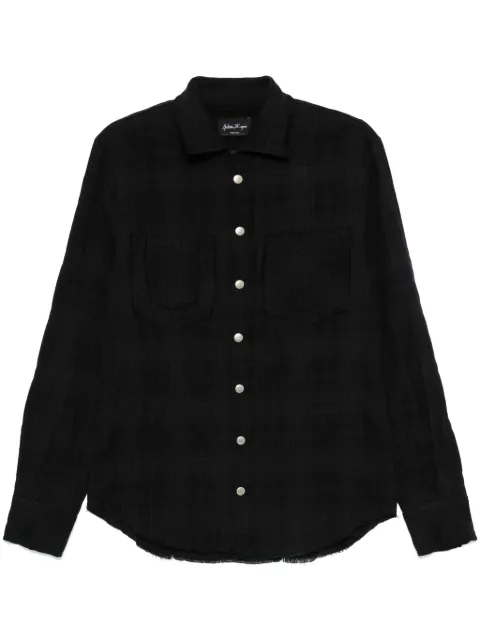 Andrea Ya'aqov plaid-check shirt Black 24MTOK20