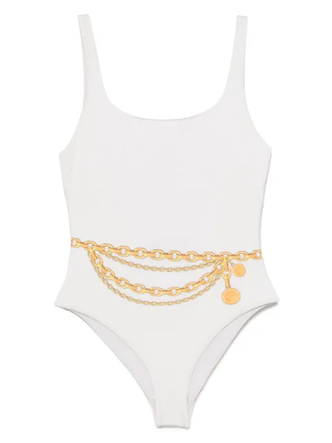 Versace Treasure-print swimsuit Neutrals 10165921A12919