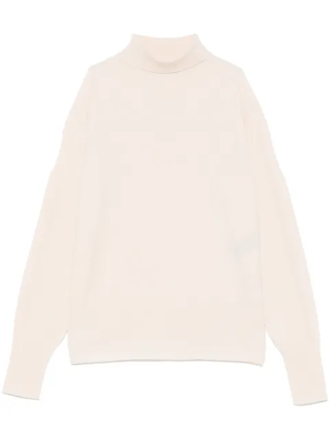 D.Exterior cut-out sleeves sweater Neutrals 59077