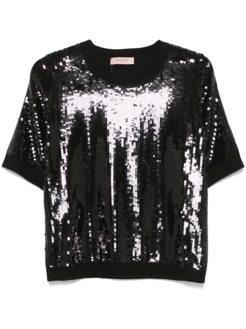 TWINSET sequinned top Black 242TT3141