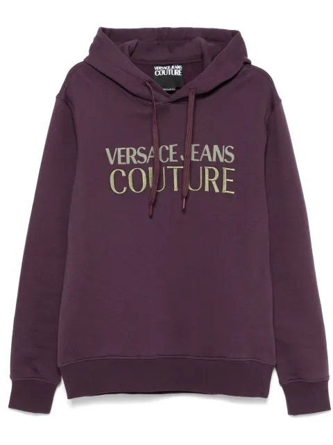 Versace Jeans Couture logo hoodie Purple 77GAIL03CF02L