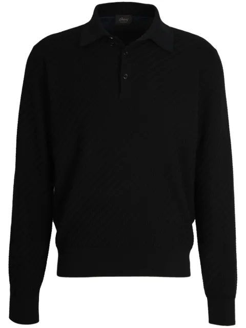 Brioni Trama polo shirt Black UMR10LPAK22