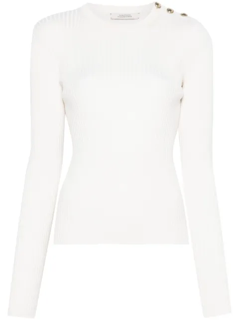 Dorothee Schumacher buttoned-shoulder sweater White 810301