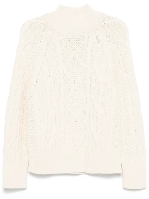 BOSS mock-neck sweater White 50518369