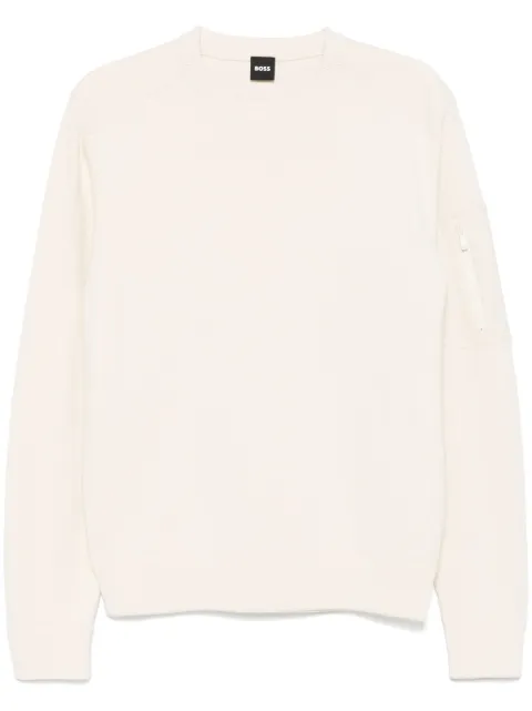 BOSS crew-neck sweater Neutrals 50519651