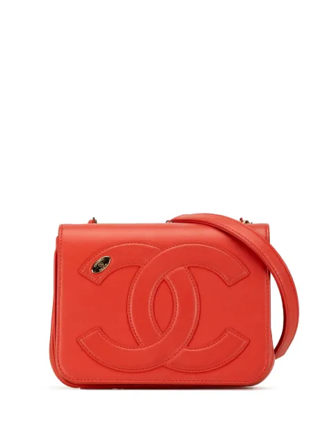 CHANEL Pre-Owned 2019 Lambskin CC Mania Flap crossbody bag Red JFQLCZQRTBZS6MF6