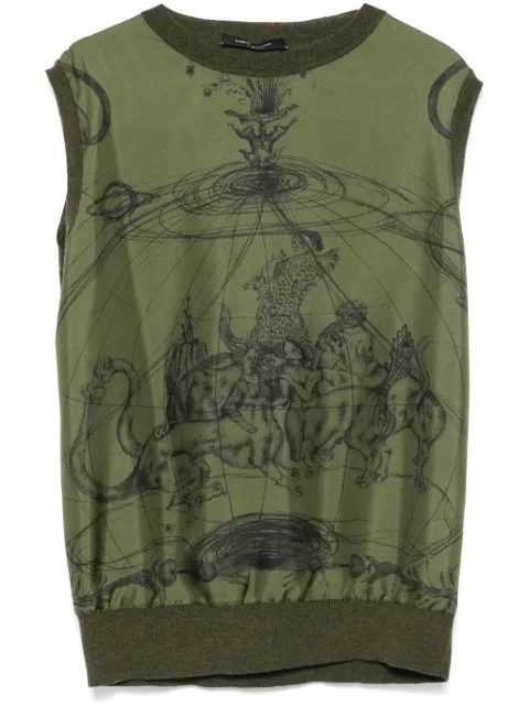 Fabiana Filippi graphic-print vest Green MAD224F508L0370000