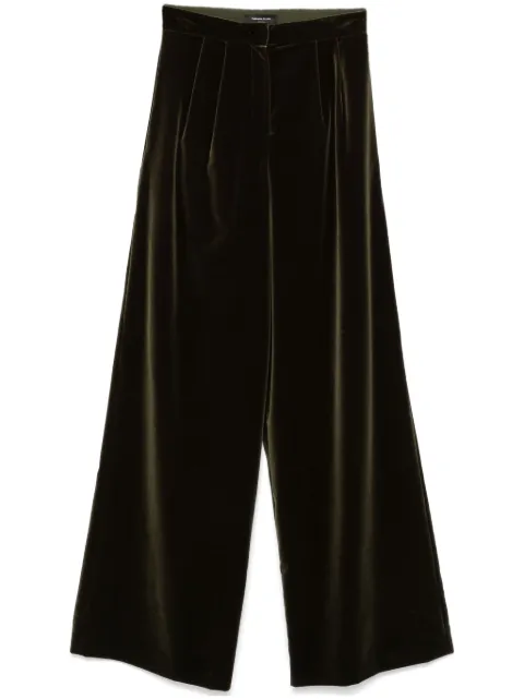 Fabiana Filippi velvet trousers Green PAD224F832D7630000