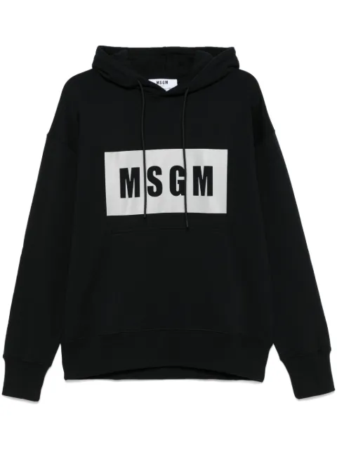 MSGM logo-print hoodie Black 3740MM525247799