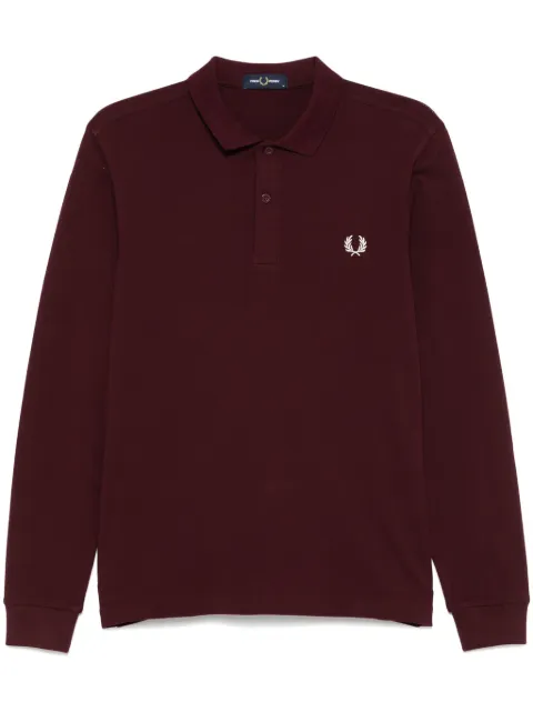 Fred Perry logo-embroidered polo shirt Red M6006