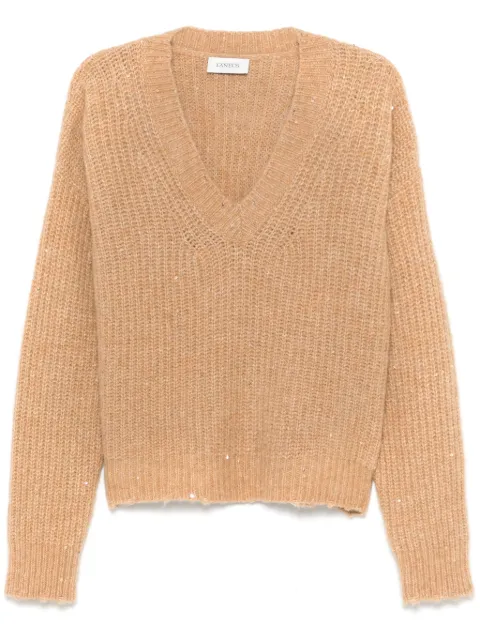 Laneus sequined sweater Neutrals F4LAWOJP109