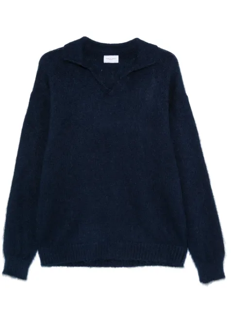 Family First knitted polo sweater Blue SWF2404