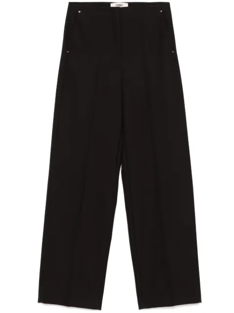 FENDI grain-de-poudre wool trousers Purple FR6580AJYF
