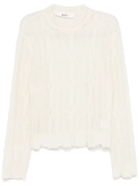 Séfr Solange sweater White WFW24SOLANGEFIN