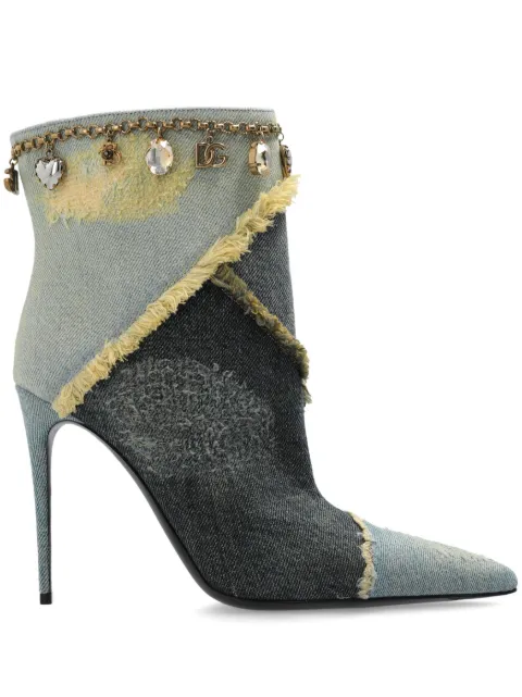 Dolce & Gabbana distressed denim boots Blue CT1061A5649