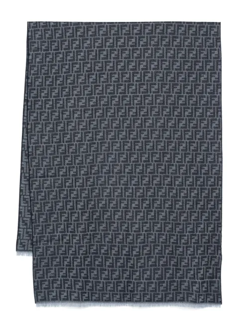 FENDI FF monogram-pattern scarf Blue FXS830AS6L