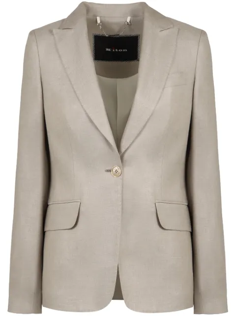 Kiton mélange-effect blazer Neutrals D15510K0905C01002