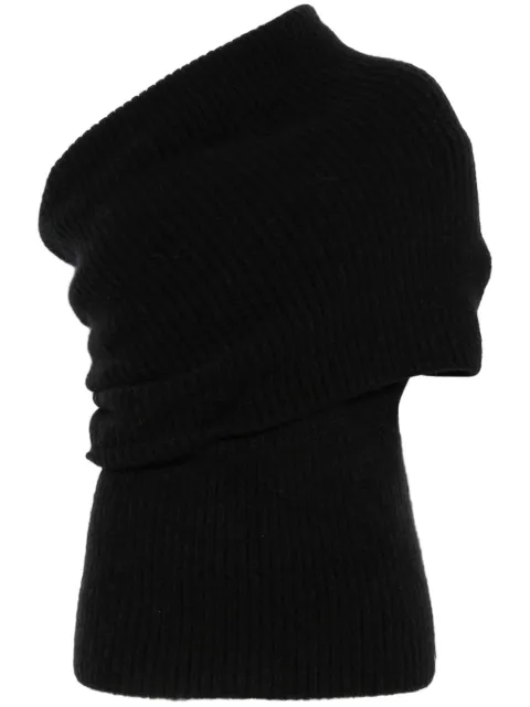 Rick Owens draped knitted top Black RO02D3673KHWP