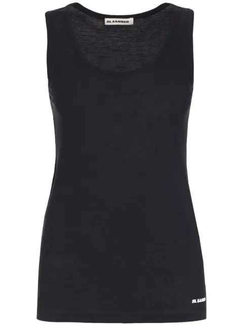 Jil Sander Tank top in cotone Black J40NL0105