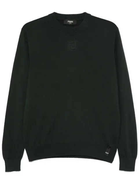 FENDI SWEATER C-NECK VIRGIN WOOL Green FZX091ASH3