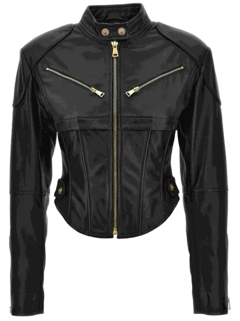 Versace Jeans Couture leather jacket Black 77HAVP04CP009
