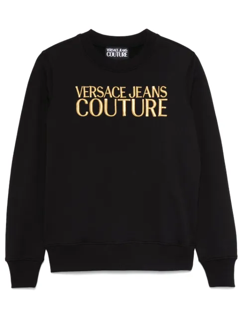 Versace Jeans Couture logo-embroidered sweatshirt Black 77HAIT06CF01T