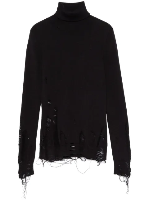 MM6 Maison Margiela distressed-effect sweater Black S62HA0087M13070