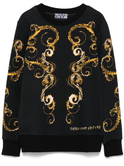 Versace Jeans Couture Barocco-print sweatshirt Black 77HAI3P9FS178