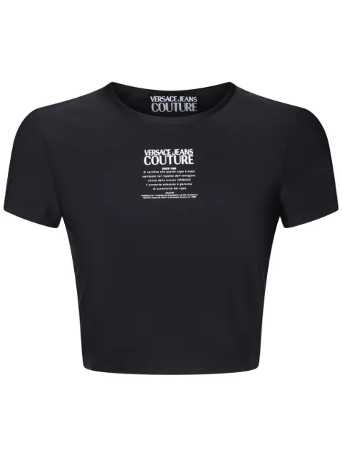 Versace Jeans Couture logo-print T-shirt Black 77HAH602J0148