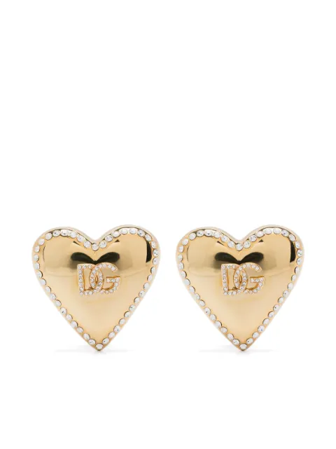 Dolce & Gabbana heart-motif clip-on earrings Gold WEQ8S3W1111