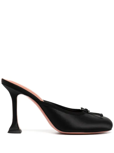 Amina Muaddi 95mm Lila mules Black LILASLIPPER95