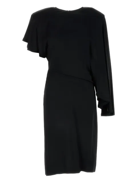 Stella McCartney draped asymmetrical-sleeve dress Black 6A04463BU370