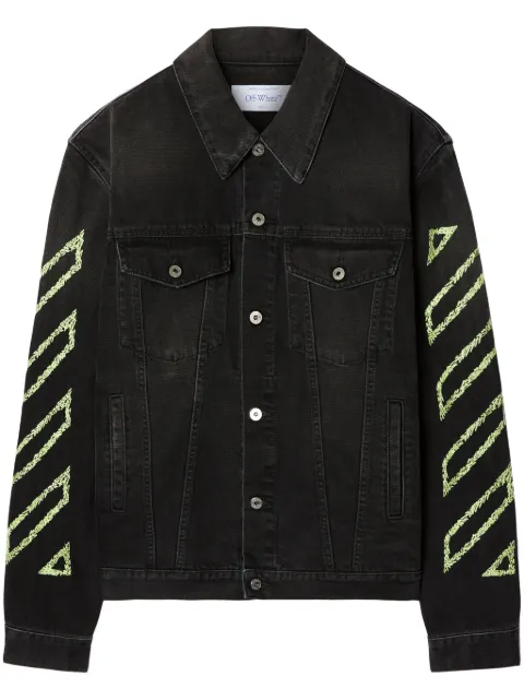 Off-White Arrow Outline denim jacket Black OMYE09BS25DEN0041350